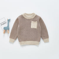 Load image into Gallery viewer, Pocket Color Blocking Knitted Sweater For Baby Boy Wholesale 1923171
