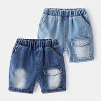 Load image into Gallery viewer, Solid Color Pocket Front Denim Short For Boys Wholesale 9772657
