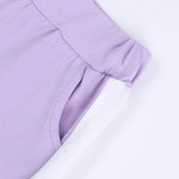 Load image into Gallery viewer, 2 Pieces Kid Colorblock Set Raglan Sleeve Tee With Shorts Wholesale 5482068
