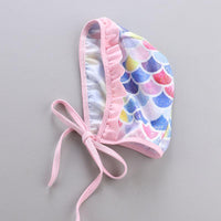 Load image into Gallery viewer, Kid Girl Mermaid Bow One Piece Swimsuit And Hat Wholesale 53531124
