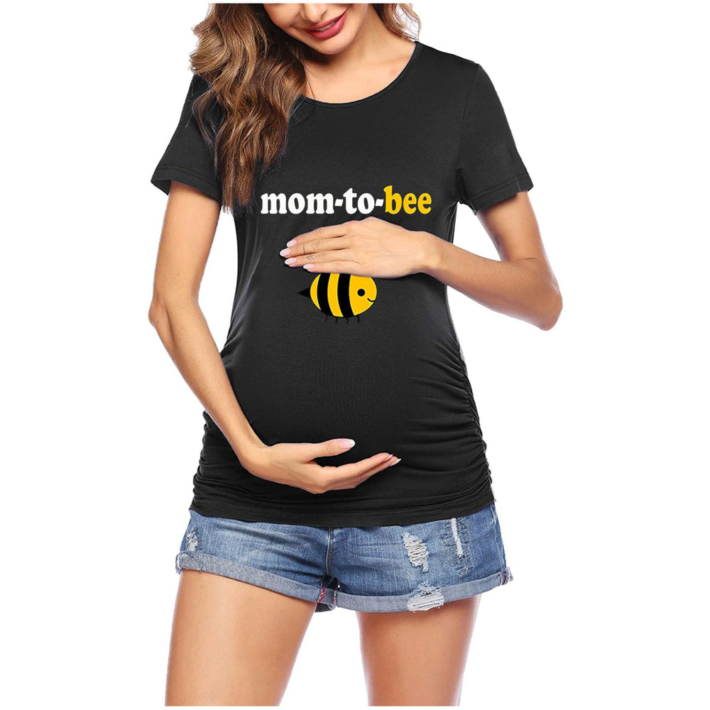 mom-to-bee Print Maternity T-shirt Wholesale 36511486
