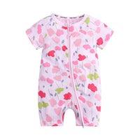 Load image into Gallery viewer, Baby Girl Plant Flower Print Romper wholesale 125470
