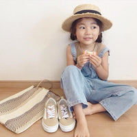 Load image into Gallery viewer, Girl High Rise Suspender Jeans Wholesale 06641044
