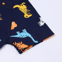 Load image into Gallery viewer, Baby Boy Zipper Dinosaur Print Romper Wholesale 375114
