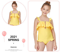 Load image into Gallery viewer, Kid Girl Bow Decor One Piece Swimsuit Wholesale 9753496
