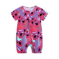 Load image into Gallery viewer, Baby Girl Plant Flower Print Romper wholesale 125470
