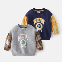 Load image into Gallery viewer, Kid Boy Letter Dinosaur Check Sweatshirt Wholesale 2888662
