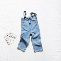 Load image into Gallery viewer, Girl High Rise Suspender Jeans Wholesale 06641044
