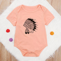 Load image into Gallery viewer, Two Pieces Baby Girl Wild Print Bodysuit And  Fringe Trim Shorts Set wholesale 0570026
