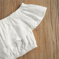 Load image into Gallery viewer, Two Pieces Girl Embroidered Off Shoulder Top &amp; Hi-lo Hem Skirt Set Wholesale 8354566
