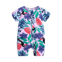 Load image into Gallery viewer, Baby Girl Plant Flower Print Romper wholesale 125470
