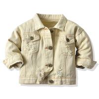 Load image into Gallery viewer, Toddler Boy And Girl Ripped Plain Jacket Wholesale 2320198
