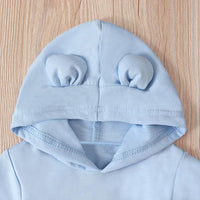 Load image into Gallery viewer, 2 Pieces Set Baby Solid Color Hooded Bodysuit And Pants Wholesale 9091021
