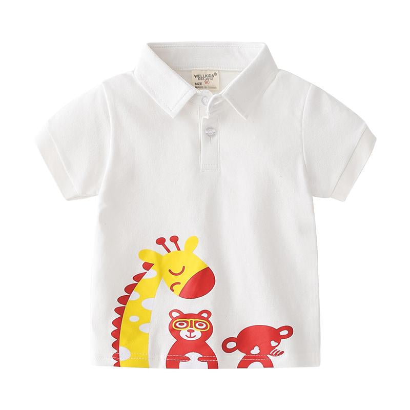 Kid Boy Animal Friend Polo Shirt Wholesale 0536675