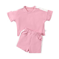 Load image into Gallery viewer, 2-Piece Baby Side Stripe Tracksuit Set Wholesale 41771574

