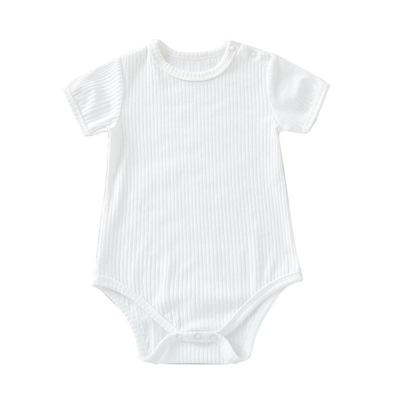 Baby Solid Color Ribbed Bodysuit Wholesale 0924441