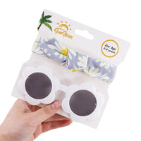 Load image into Gallery viewer, Little Girl Flower Frame Sunglasses And Headband Set Wholesale 8970060

