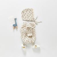 Load image into Gallery viewer, 2 Pieces Baby Girl Muslin Floral Bodysuit And Hat Wholesale 6172250
