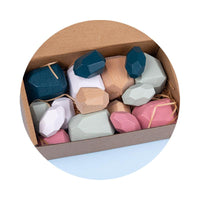 Load image into Gallery viewer, 30 Pcs Colorful Wooden Stacking Rock Toy Wholesale 4597430
