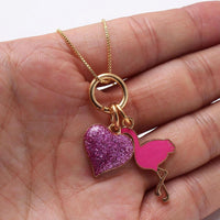 Load image into Gallery viewer, Girl Flamingo Pendant Necklace Wholesale 67171544
