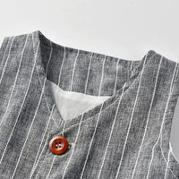 Load image into Gallery viewer, 3-Piece Summer Toddler Baby Boys Stripe Clothes Outfits Bow Tie Shirt &amp; Vest &amp; Shorts Wholesale 6502216
