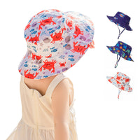 Load image into Gallery viewer, Kid Crab Fish Starfish Print Bucket Hat Wholesale 09011390

