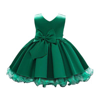 Load image into Gallery viewer, Little Girl Bow Front Mesh Princess Dress Wholesale 85161274
