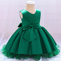 Load image into Gallery viewer, Little Girl Bow Front Mesh Princess Dress Wholesale 85161274
