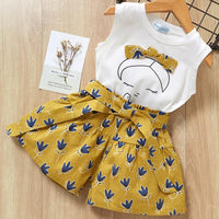 Load image into Gallery viewer, Two-piece Girl Cartoon Tank Top And Printed Shorts Set  Wholesale 9584548
