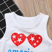 Load image into Gallery viewer, Baby Toddler American Dude Or Baby Outfit Tank Top Match Stripe Shorts Set Wholesale 9063020
