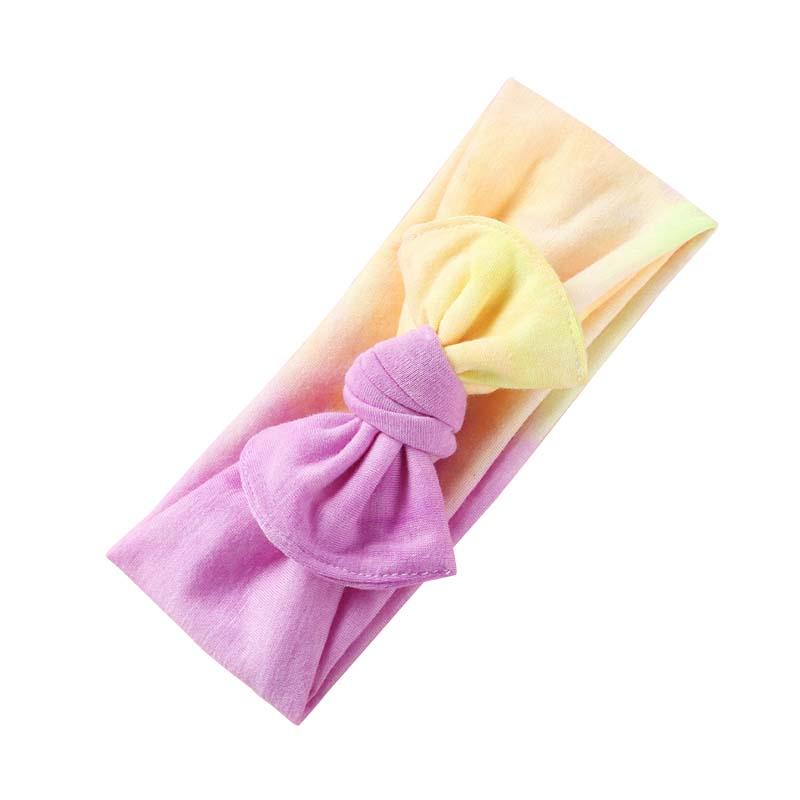 5 Pcs Baby Bow Decor Tie Dye Headbands Wholesale 7962576