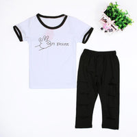 Load image into Gallery viewer, Two Pieces Girl OK Point Print Top Matching Trousers Set Wholesale 2983033
