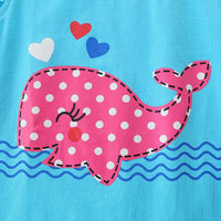 Load image into Gallery viewer, 6 Packs Kid Girl Dolphin Print Top With Shorts Set Wholesale 3450102
