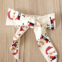 Load image into Gallery viewer, 2 Pieces Kid Girl Christmas Santa Dress &amp; Headband Wholesale 54155009
