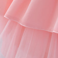 Load image into Gallery viewer, Kid Girl Party Solid Color Peplum Tiered Layered Beaded Mesh Tank Dress Wholesale 42991277
