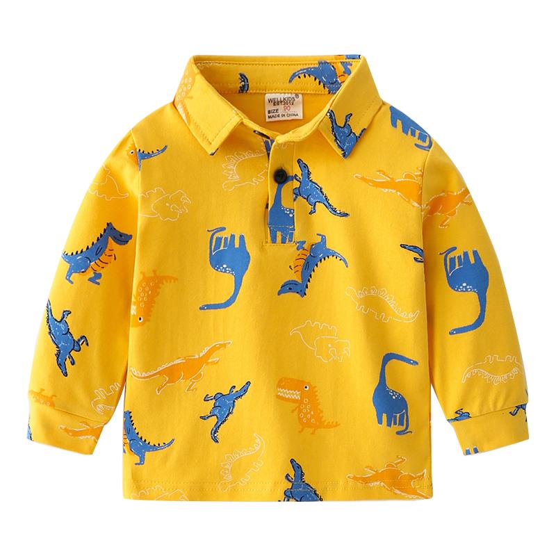 Dinosaur Pattern Kid Boy Polo Shirt Wholesale 5190660