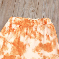 Load image into Gallery viewer, Two Pieces Kid Girl Tie Dye Set Crew Neck Tee And Shorts  Wholesale 019615

