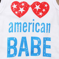 Load image into Gallery viewer, Baby Toddler American Dude Or Baby Outfit Tank Top Match Stripe Shorts Set Wholesale 9063020
