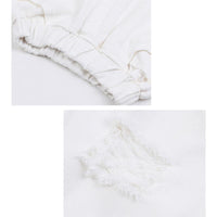 Load image into Gallery viewer, Little Girl White Distressed Pants Wholesale 46041754
