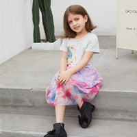 Load image into Gallery viewer, 6 Packs Kid Girl Sequins Unicorn Mesh Dress Wholesale 0815150
