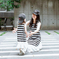 Load image into Gallery viewer, Kid Girl Stripe Ruffle Hem Tank Dress Wholesale 59911092
