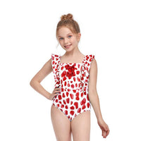 Load image into Gallery viewer, Kid Girl Bow Decor One Piece Swimsuit Wholesale 9753496
