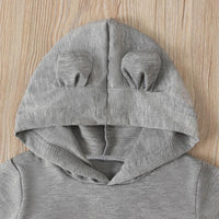 Load image into Gallery viewer, 2 Pieces Set Baby Solid Color Hooded Bodysuit And Pants Wholesale 9091021
