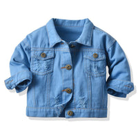 Load image into Gallery viewer, Toddler Boy And Girl Ripped Plain Jacket Wholesale 2320198
