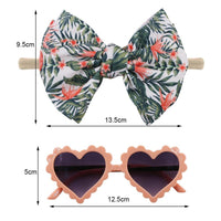 Load image into Gallery viewer, Little Girl Love Heart Frame Sunglasses And Headband Wholesale 8955052
