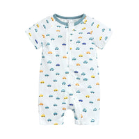 Load image into Gallery viewer, Baby Boy Zipper Dinosaur Print Romper Wholesale 375114
