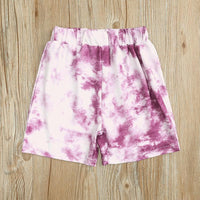 Load image into Gallery viewer, Two Pieces Kid Girl Tie Dye Set Crew Neck Tee And Shorts  Wholesale 019615
