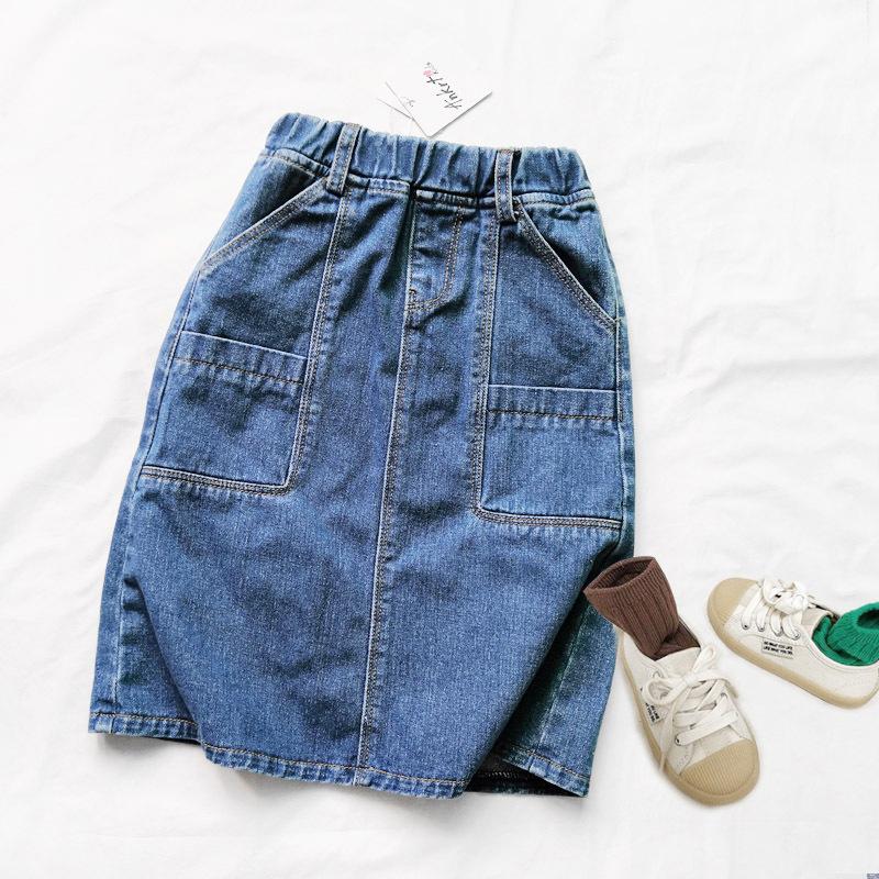 Kid Girl Distressed Denim Skirt Wholesale 08701068