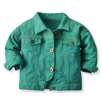 Load image into Gallery viewer, Toddler Boy And Girl Ripped Plain Jacket Wholesale 2320198
