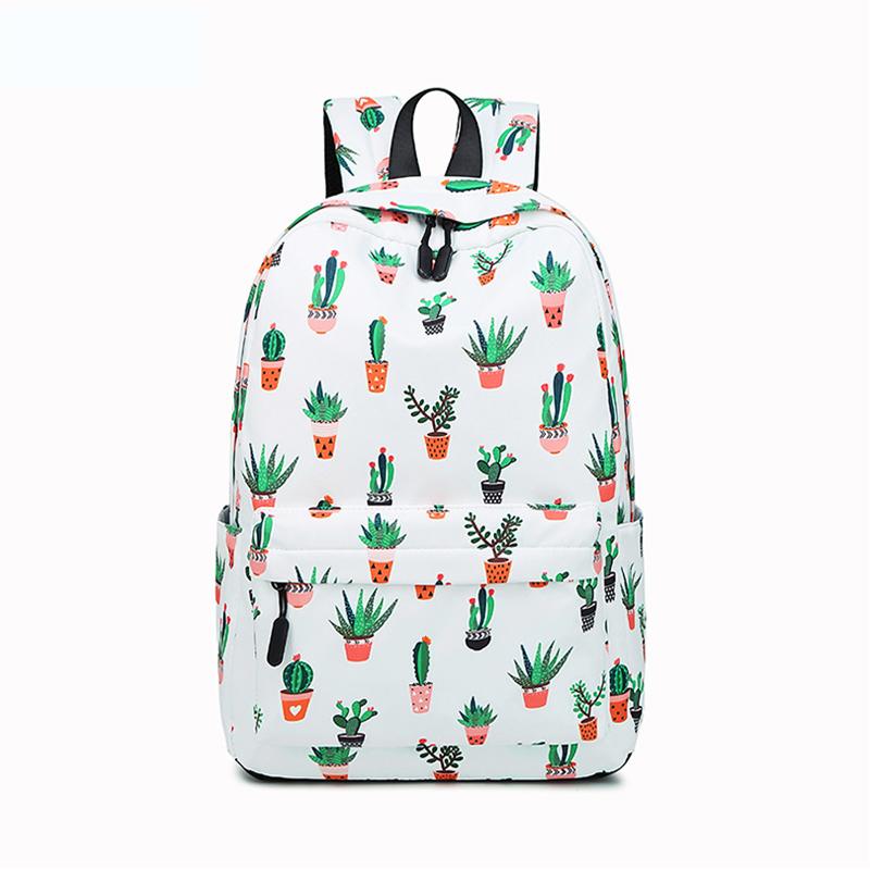 Kid Girl Cactus Print Schoolbag Wholesale 3247633